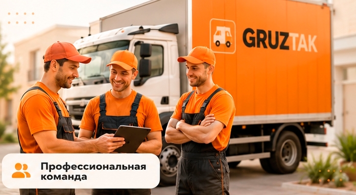 Команда грузчиков готова к работе